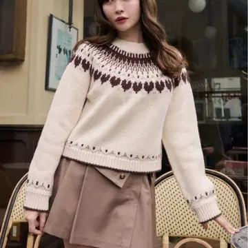 Heart Fair Isle Knit Pullover