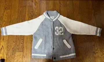 Right-on 코위찬 니트 바시티 자켓