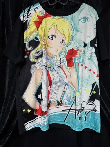 러브 라이브 아야세 에리 풀 그래픽 T셔츠