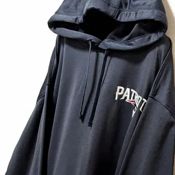 NFL 뉴잉글랜드 페이트리어츠 로고 자수 후드티 블랙 2XL 구제 의류
