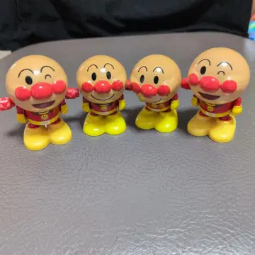 호빵맨 태엽 피규어 4체 세트