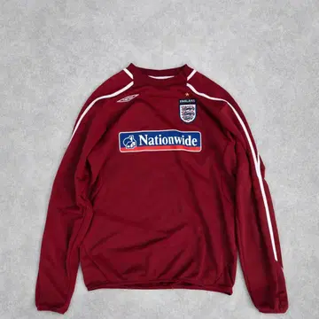 UMBRO 잉글랜드 대표 빨간색 Nationwide 맨투맨 2000