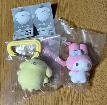 컬러풀 카라비너 마스코트 참 폼폼푸딩 마이멜로디 2개 세트