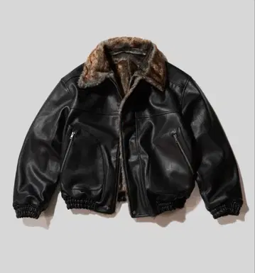 Camphorwood 인조 가죽 퍼 2way 리버서블 플라이트 자켓