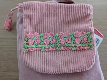 치카자와 레이스 포켓터블 에코백 서브백 꽃쥐똥나무 핑크