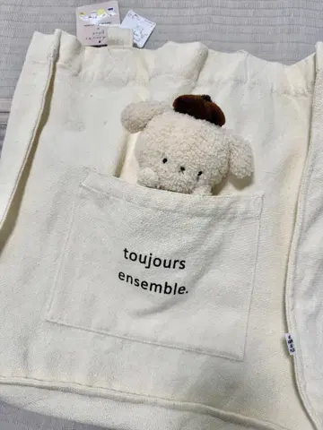 AS KNOW AS plus 산리오 토트백 폼폼푸딩