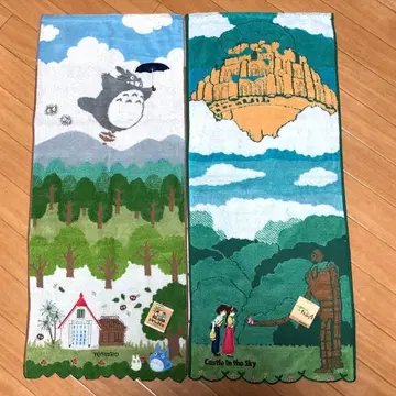 [미사용 새상품] 스튜디오 지브리 타월 2세트 토토로 라퓨타