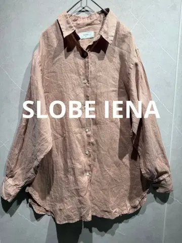 슬로브 이에나 SLOBE IENA 린넨 100% 긴팔 셔츠 핑크