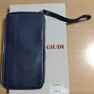 GIUDI 네이비 가죽 트래블 오거나이저 이탈리아제