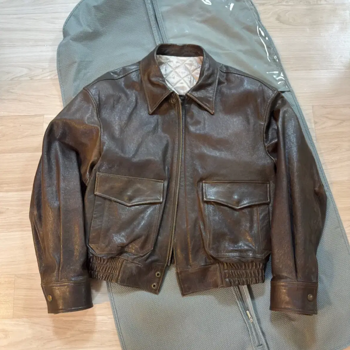 New Product) Couer Vegetable Leather A-2 Jacket (Black) M #쿠어