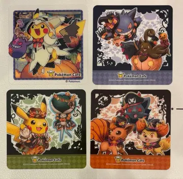 포켓몬 카페 코스터 할로윈 4세트