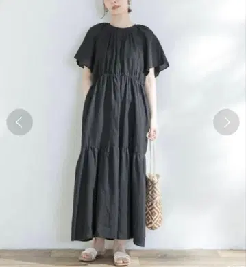 에프바이 로쏘 코튼 린넨 핀턱 티어드 원피스