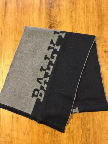 BALLY 1851 로고 머플러 그레이