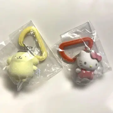 카라비너 포함 산리오 마스코트 참 키티 폼폼푸딩