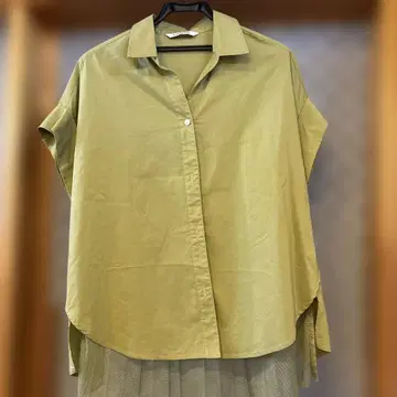 LalliaMu 반팔 셔츠 올리브 그린 38size