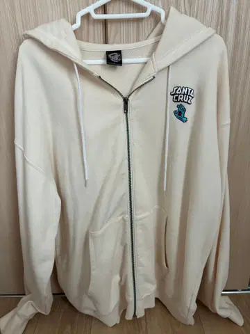 SANTA CRUZ 풀 집업 후드티 L 크림