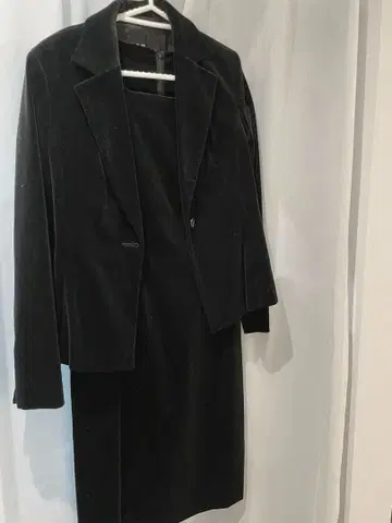 블랙 벨벳 셋업 iCB 타이트 원피스 벨로아 원피스