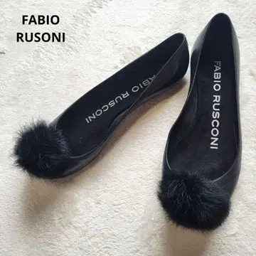 퍼 장식 파비오 루스코니 발레 슈즈 플랫슈즈