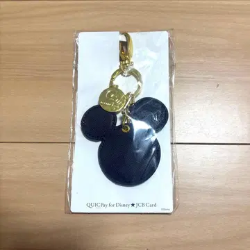 미키마우스 모양 블랙 키링 QUICPay 디즈니 JCB 카드