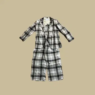 프레임워크스 린넨 체크 무늬 셋업 (자켓 & 팬츠)