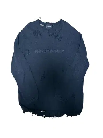 ROCKPORT 네이비 데미지 스웨터