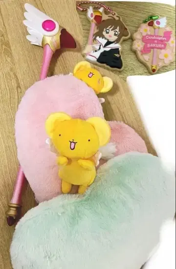 카드캡터 사쿠라 모음 케로짱 쿠션 봉제 인형 봉인의 지팡이