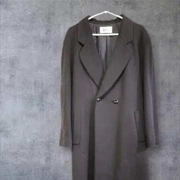 90s [vintage] 캐시미어 100% 롱 코트 블랙