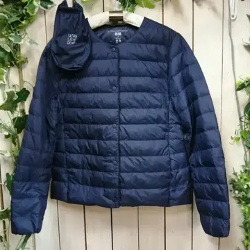 MK422 유니클로 울트라 다운 자켓 네이비 M 수납 봉투 포함