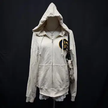 헤이세이 갸루 y2k 그런지 GAP 오버 사이즈 집업 후드티 로고