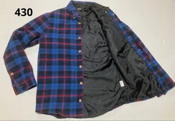 430 FOURTHIRTY 충전솜 플란넬 셔츠 체크 무늬