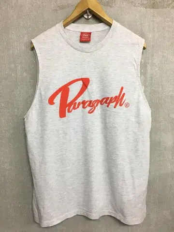 패러그래프 로고 프린트 슬리브리스 T셔츠 그레이 사이즈 2