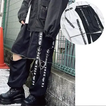 볼칸 서브컬쳐 로고 벨트 카고 팬츠