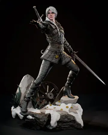 1/10 미도색 미조립 피규어 레진 키트 시리 위쳐