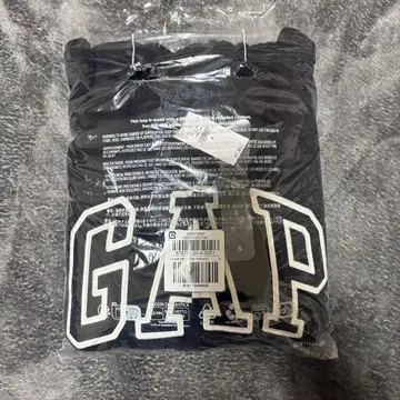 GAP 릴랙스 핏 GAP 로고 집업 후드티 트루 블랙