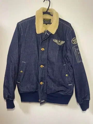 VANSON 보아 옷깃 인디고 데님 자켓