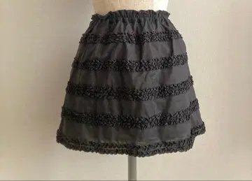 핑크하우스 블랙 피코프릴 스커트 y2k