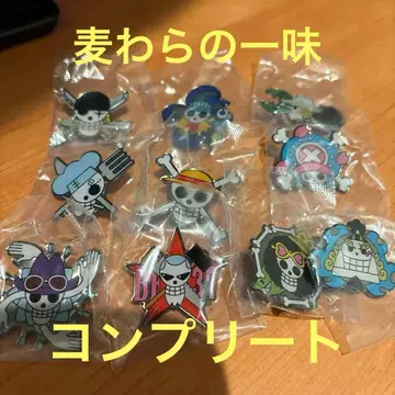 원피스 핀 배지 컬렉션 가챠가챠 밀짚모자 일당 컴플리트