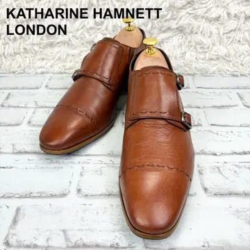[ 새상품급 ] 캐서린 햄넷 런던 더블 몽크 스트랩 브라운 24.5