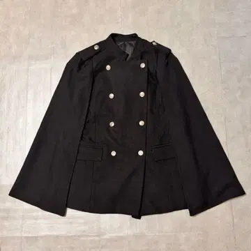 나폴레옹 자켓 은색 버튼 기믹 케이프 슬리브 모드 y2k