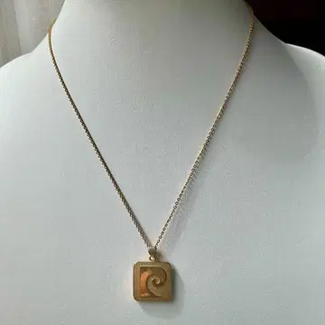 피에르 가르뎅 골드 목걸이 펜던트 얇은 금 도금