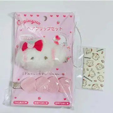 산리오 헤어핀 코기묜 마스코트 헤어 클립 앞머리 클립 세트