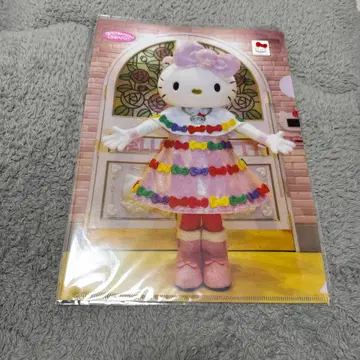 헤이세이 레트로 새상품 산리오 퓨로랜드 한정판 클리어 파일 키티 A4