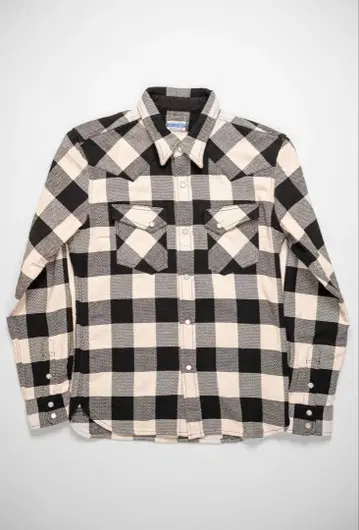 새상품 플랫 헤드 블록 체크 플란넬 웨스턴 셔츠 FN-SNW-101L