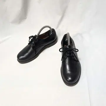 [ EURO VINTAGE ] 80s 쓰리홀 리얼 가죽 신발 블랙