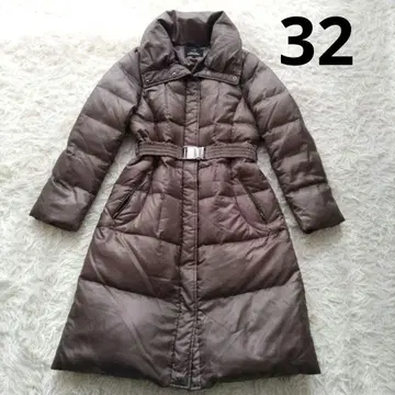 레어 사이즈 23구 다운 코트 롱 벨트 32 A라인
