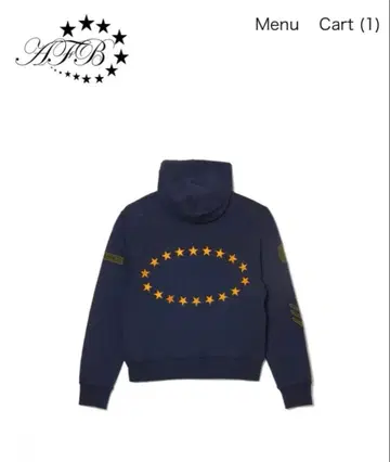 afb 지퍼 후드티 (파랑 스티커 포함)
