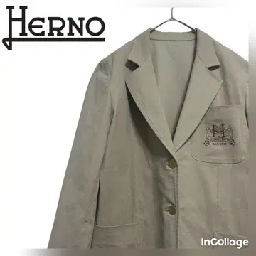 [ 익명 배송 ] 허니 코튼 자켓 베이지 골드 버튼 엠블럼 봄옷