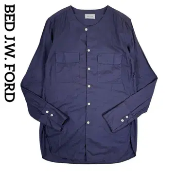 베드포드 BED J.W. FORD 실크 혼방 노카라 셔츠 긴팔