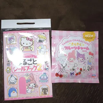 산리오 마루고토 씰북 2 반짝이는 후르츠 참 미사용 새상품