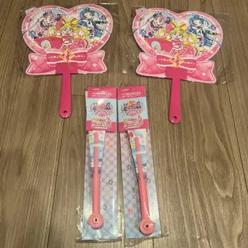 미사용 새상품 키미토 아이돌 프리큐어 부채와 우치와 2세트